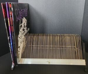 Vintage MCM Lyric Metal Wire Vinyl Record Storage Rack Holder 60 Slot